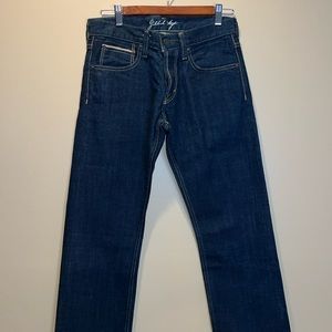 NWOT Gilded Age Straight Leg Button Fly Dark Wash Premium Denim Jeans